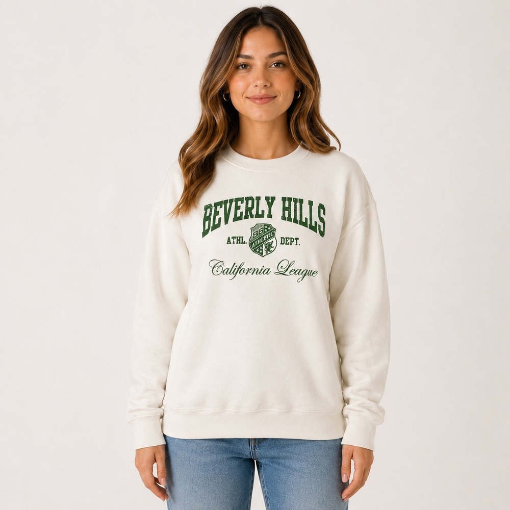Golden Hour Beverly Hills Athletic Dept California League White Sweatshirt M